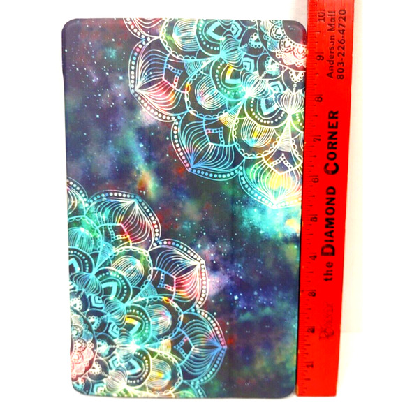 ZHK Galaxy Tab 10.0 Plus Folio Case Fold out Stand, Mandala Pattern, Magnets - Picture 5 of 9